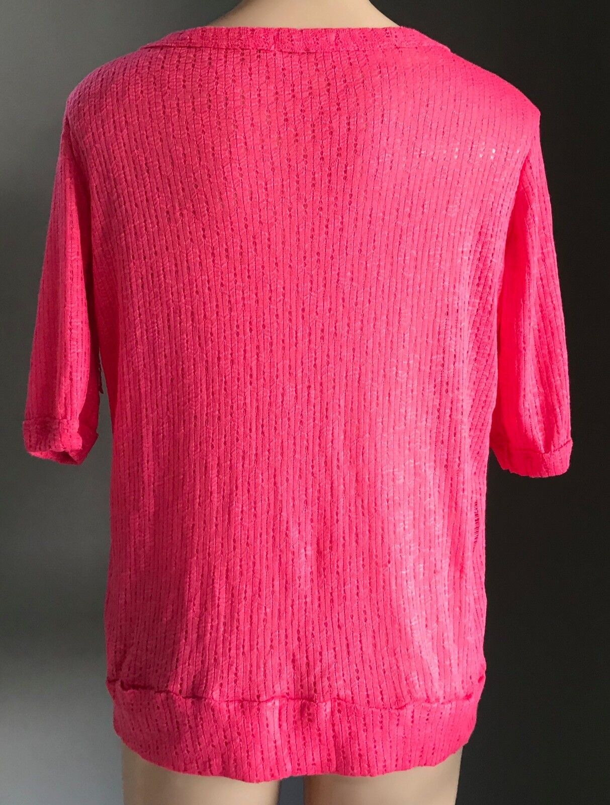 SUITE BOUTIQUE 3/4 Sleeve Cardigan w Embroidered Chest Watermelon Size 10 NEW