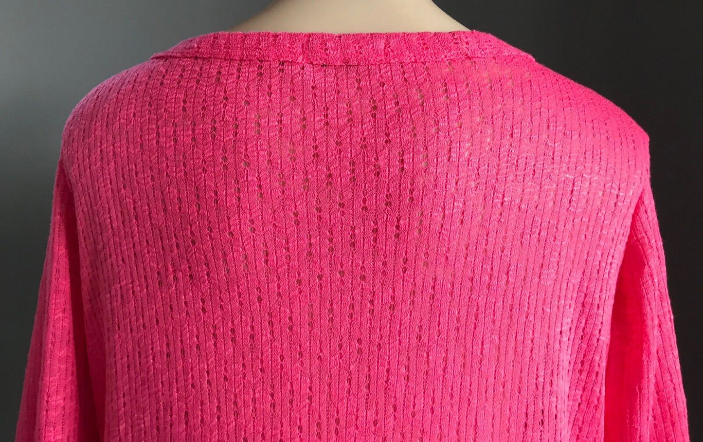 SUITE BOUTIQUE 3/4 Sleeve Cardigan w Embroidered Chest Watermelon Size 10 NEW