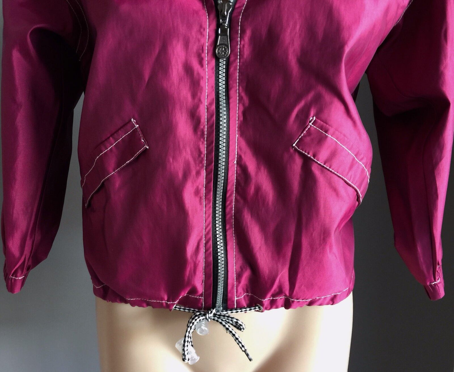 CERSA Jacket Lightweight Pink 3/4 Sleeve Soft shell Hooded Zip Size 38 AU 10