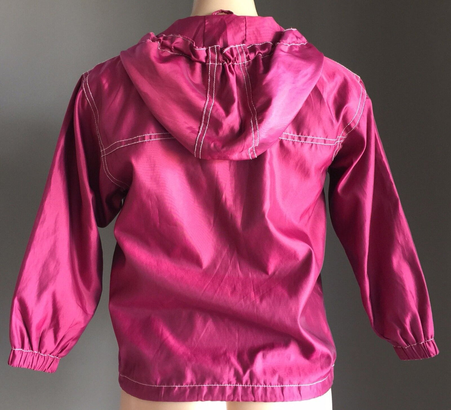 CERSA Jacket Lightweight Pink 3/4 Sleeve Soft shell Hooded Zip Size 38 AU 10