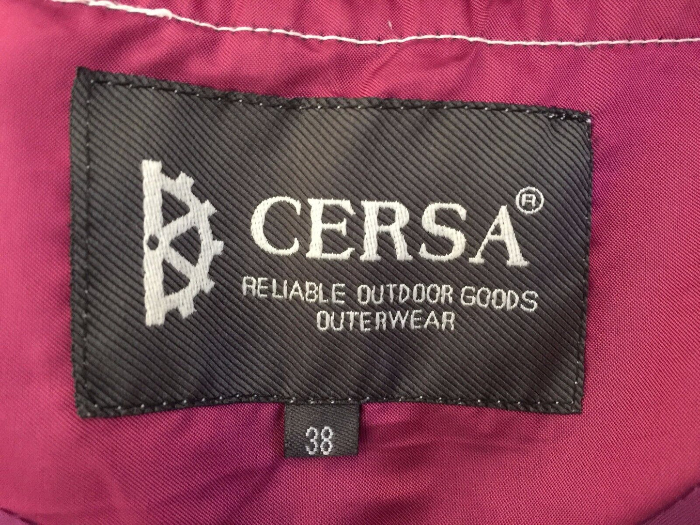 CERSA Jacket Lightweight Pink 3/4 Sleeve Soft shell Hooded Zip Size 38 AU 10
