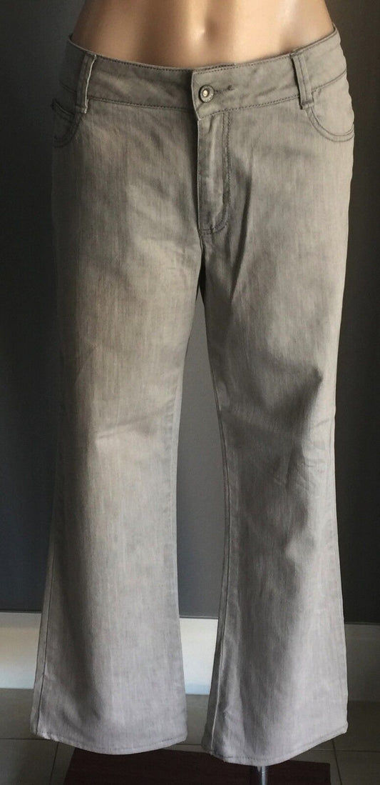 LIZ JORDAN Denim Bootleg Stretch Stylish Grey Wash Ladies Size 12 Jeans