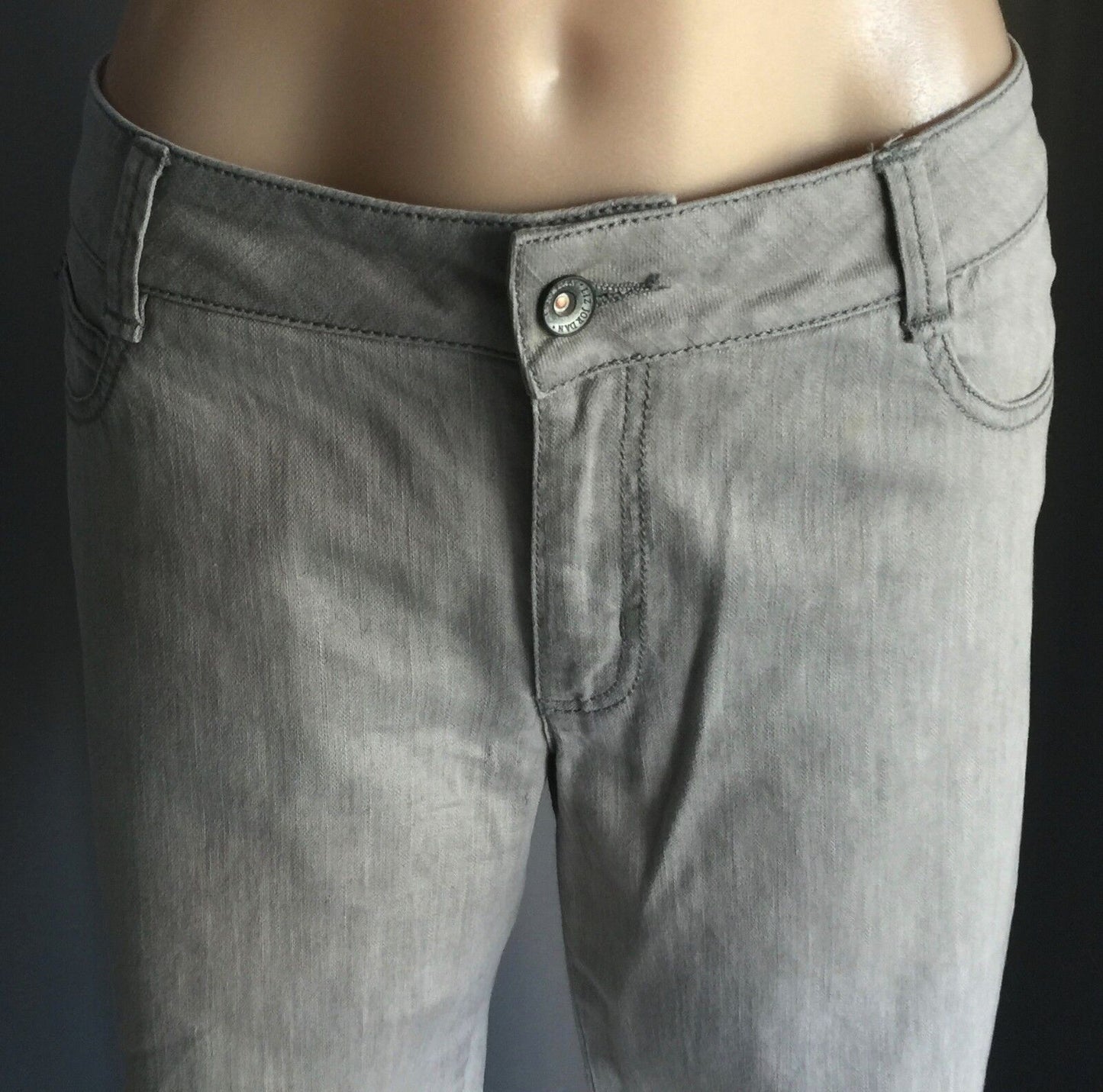 LIZ JORDAN Denim Bootleg Stretch Stylish Grey Wash Ladies Size 12 Jeans