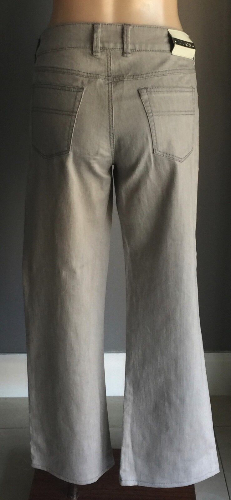 LIZ JORDAN Denim Bootleg Stretch Stylish Grey Wash Ladies Size 12 Jeans