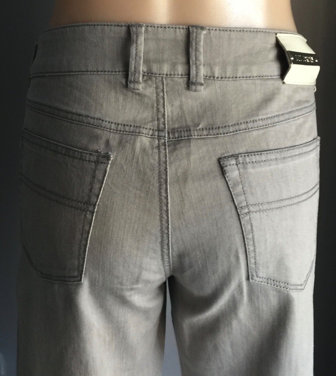 LIZ JORDAN Denim Bootleg Stretch Stylish Grey Wash Ladies Size 12 Jeans
