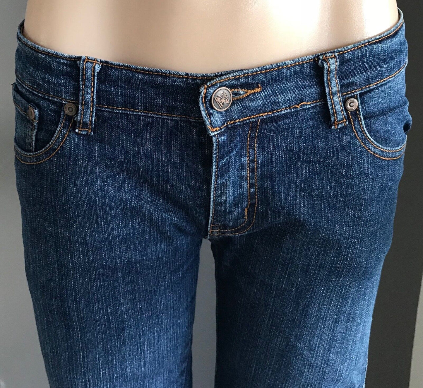 PURE HYPE Crop Jeans Blue Denim Skinny Leg Pants Casual Size 10 Jeans