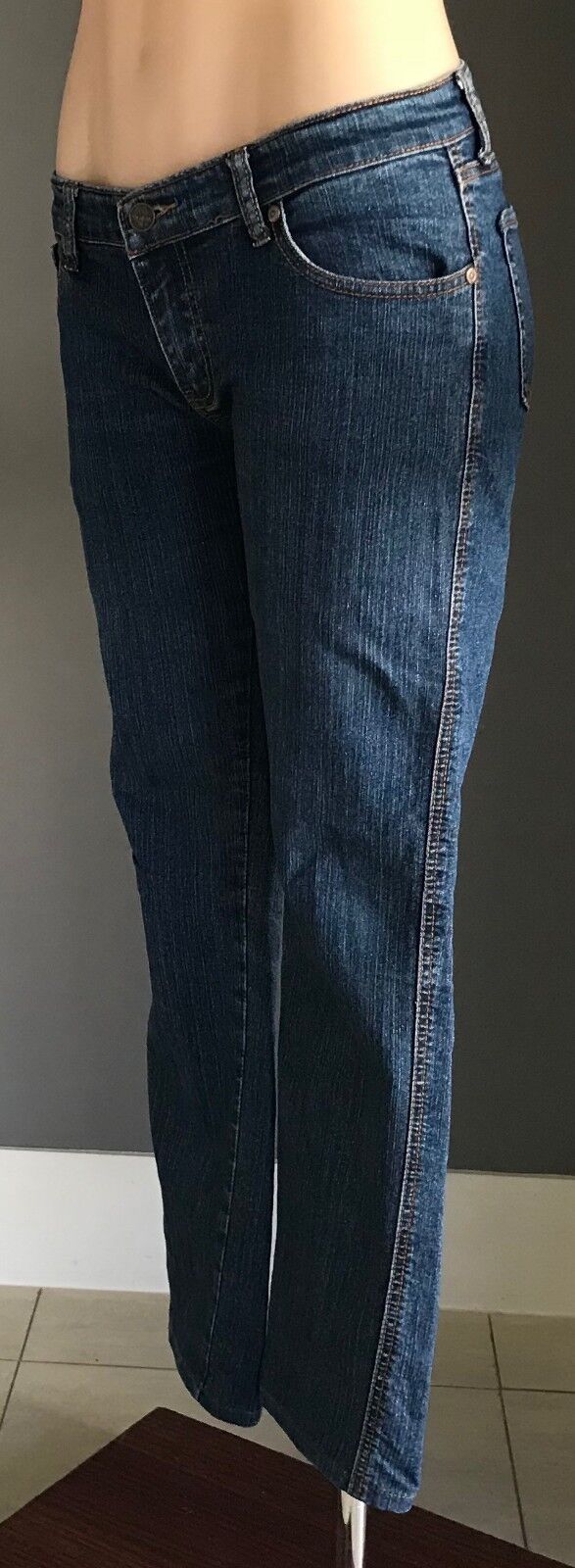 PURE HYPE Crop Jeans Blue Denim Skinny Leg Pants Casual Size 10 Jeans