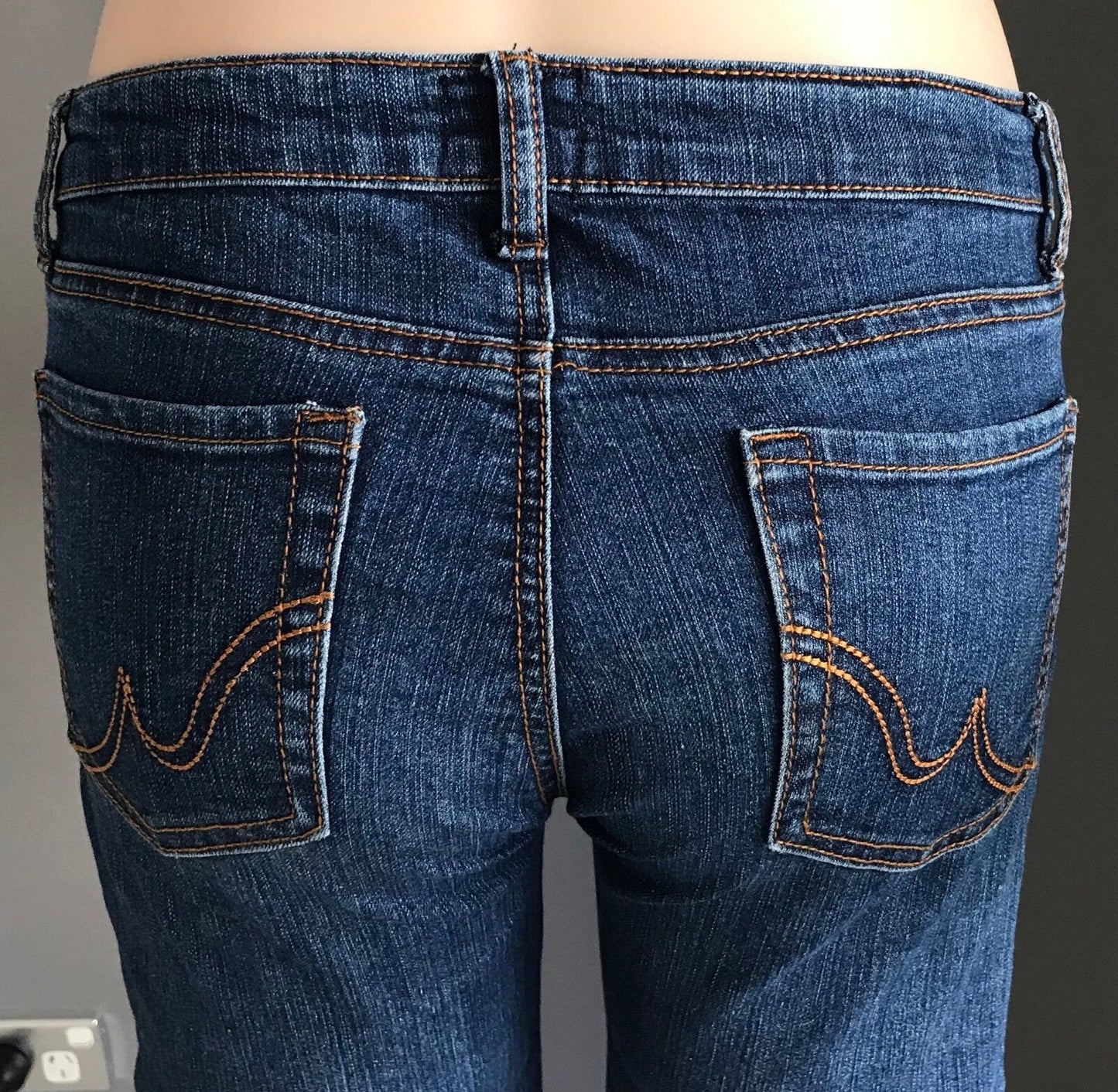 PURE HYPE Crop Jeans Blue Denim Skinny Leg Pants Casual Size 10 Jeans