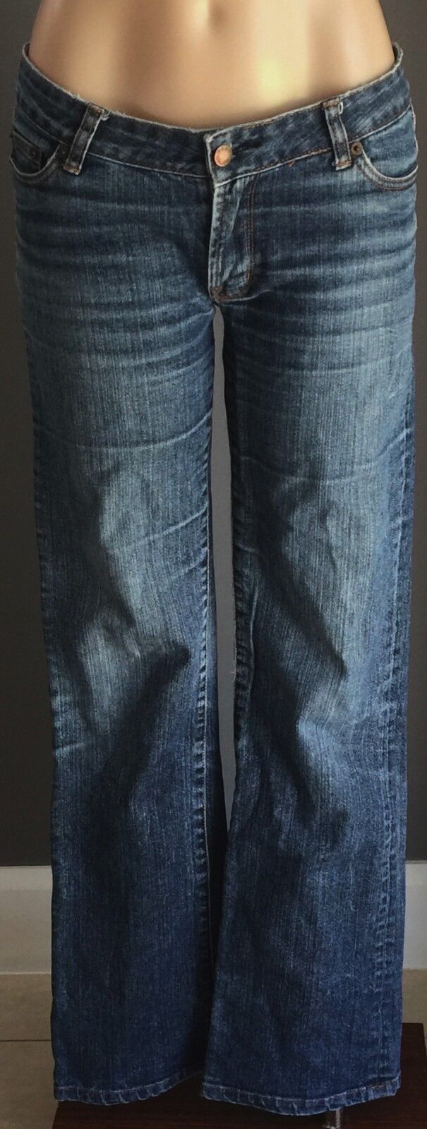 WITCHERY Denim Straight Leg Retro Faded Blue Denim Ladies Size 12 Jeans