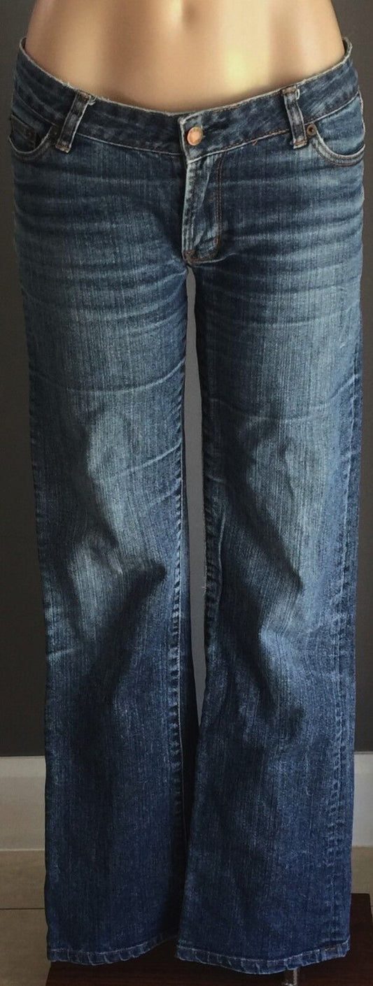WITCHERY Denim Straight Leg Retro Faded Blue Denim Ladies Size 12 Jeans