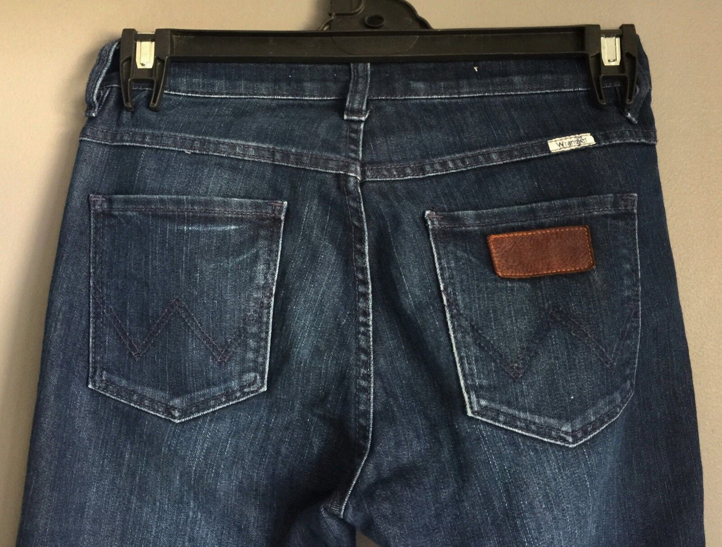 WRANGLER "Mid Twiggy" Cut Off Blue Denim Skinny Leg Rollup Vintage Size 10 Jeans