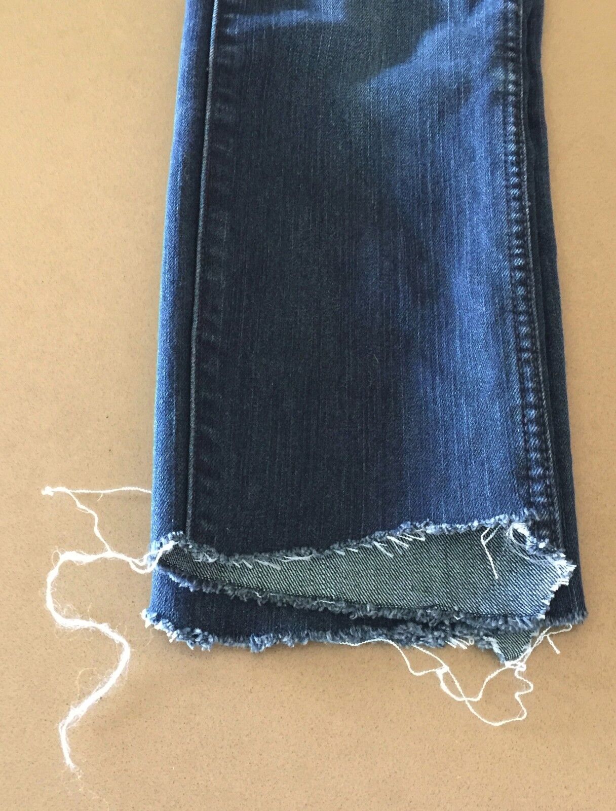 WRANGLER "Mid Twiggy" Cut Off Blue Denim Skinny Leg Rollup Vintage Size 10 Jeans