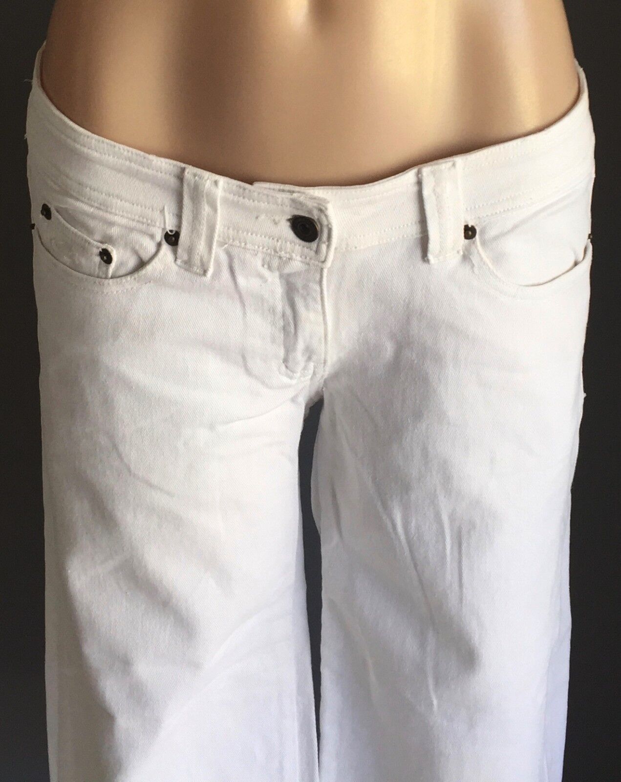 COOPER JEANS COMPANY Crop Denim White Denim Capri Pants Size 12 Jeans