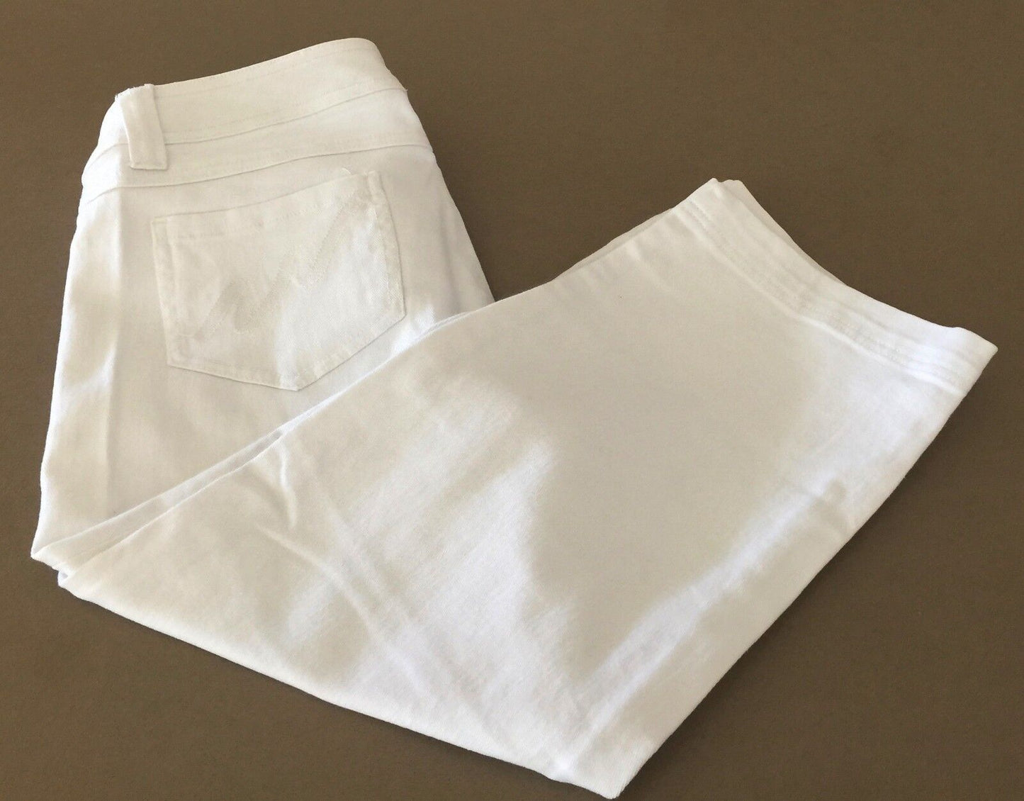 COOPER JEANS COMPANY Crop Denim White Denim Capri Pants Size 12 Jeans