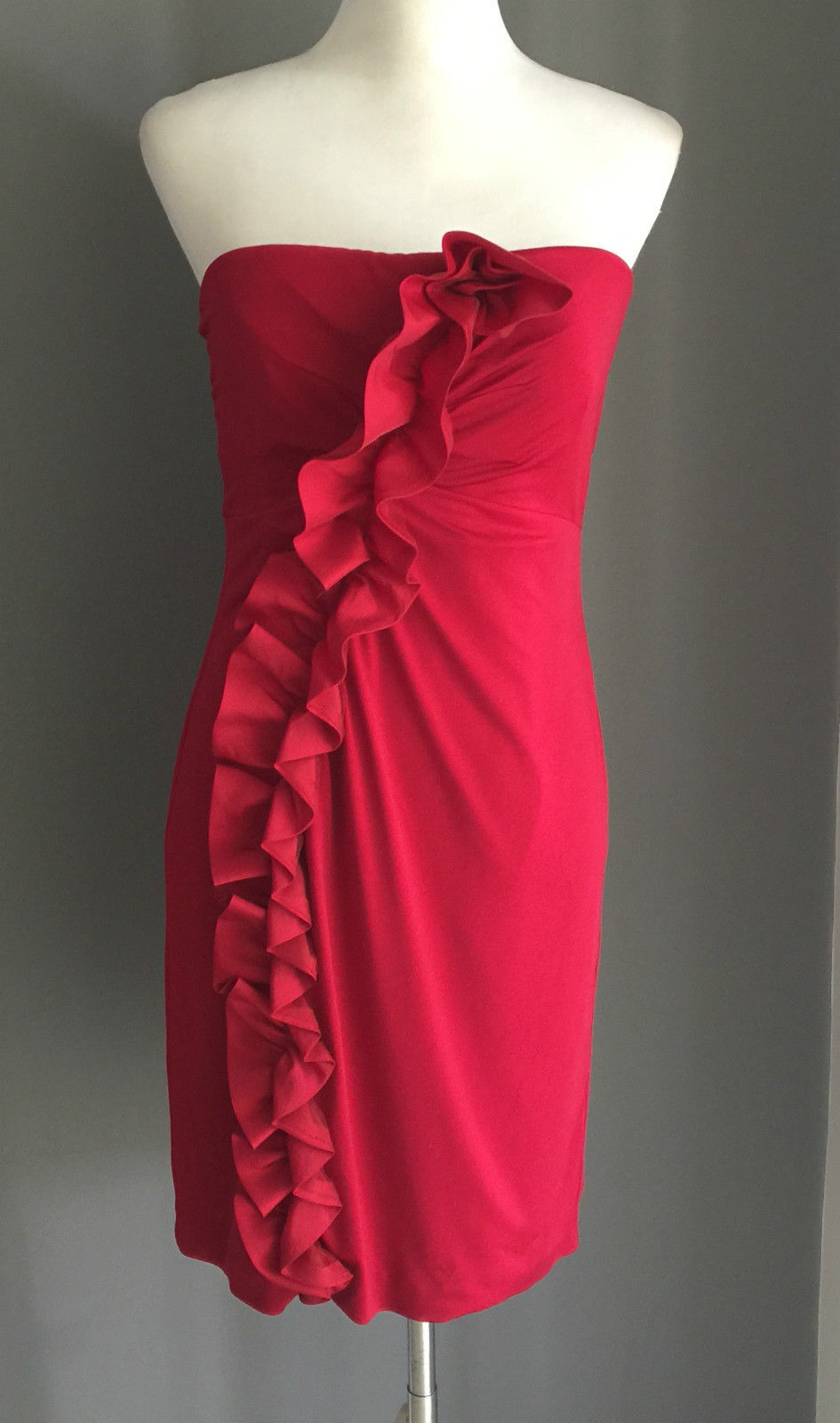 ROSE NOIR Strapless Dress Burgundy Knee Length Parties Formals Sizes 10 & 12 NEW