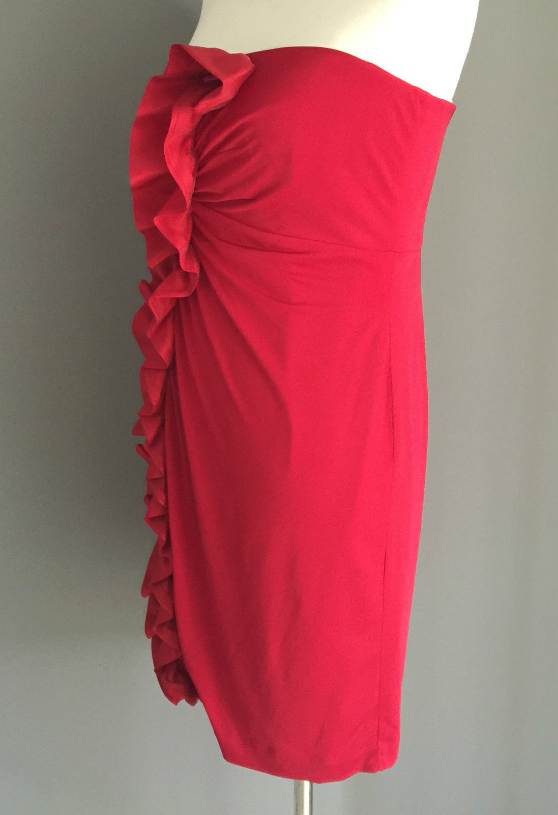 ROSE NOIR Strapless Dress Burgundy Knee Length Parties Formals Sizes 10 & 12 NEW