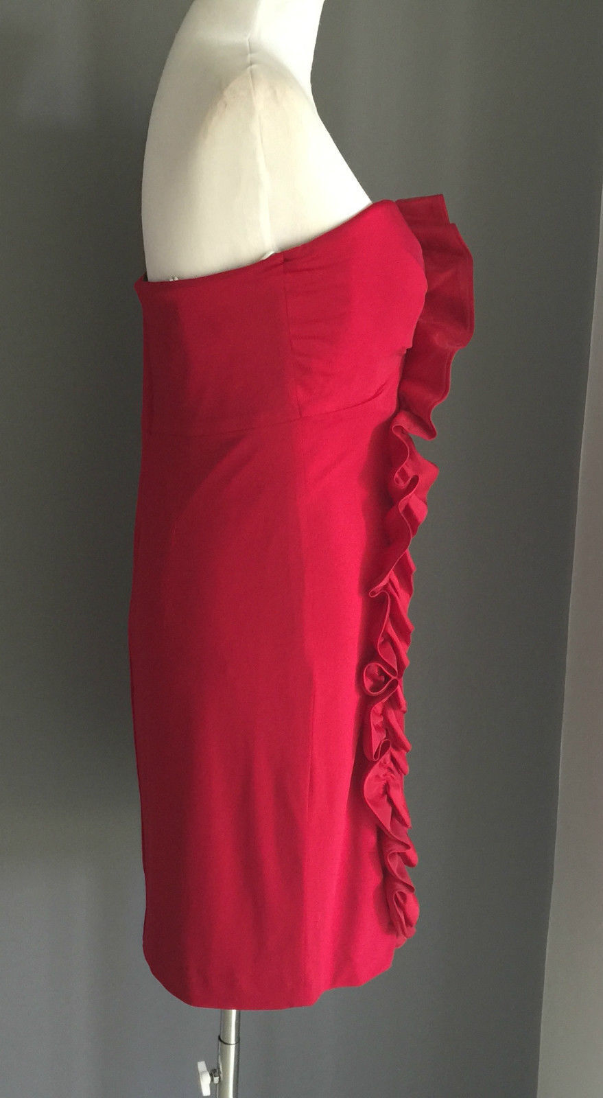 ROSE NOIR Strapless Dress Burgundy Knee Length Parties Formals Sizes 10 & 12 NEW