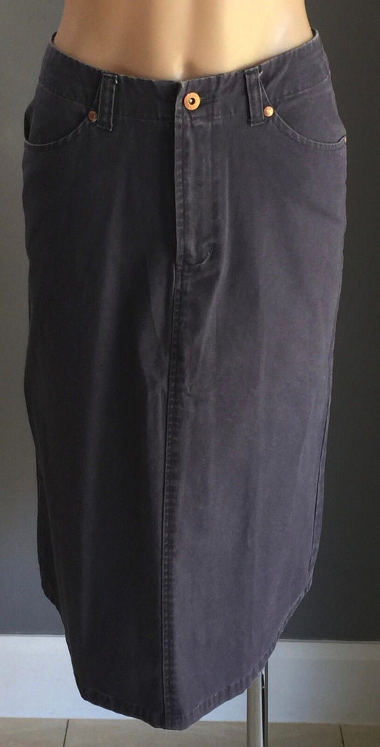 20SixRED Denim Skirt Grey Straight Ladies Size 10 Great Retro Jeans