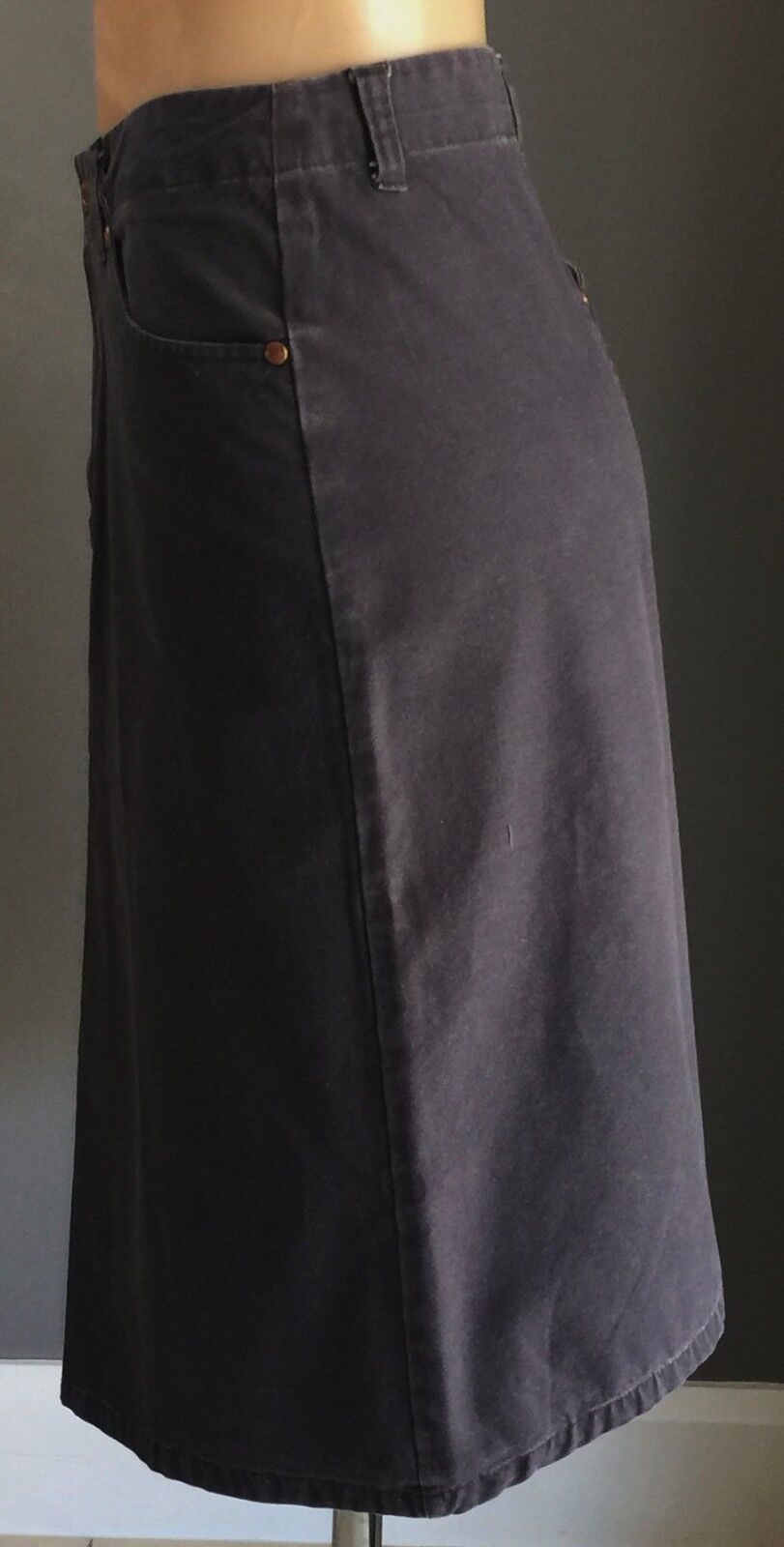20SixRED Denim Skirt Grey Straight Ladies Size 10 Great Retro Jeans