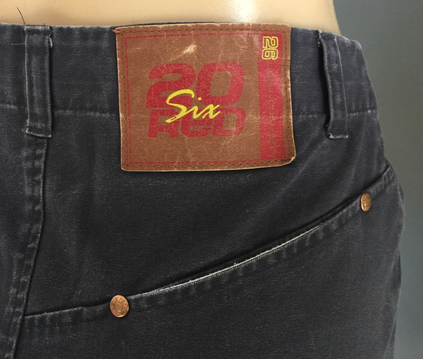 20SixRED Denim Skirt Grey Straight Ladies Size 10 Great Retro Jeans
