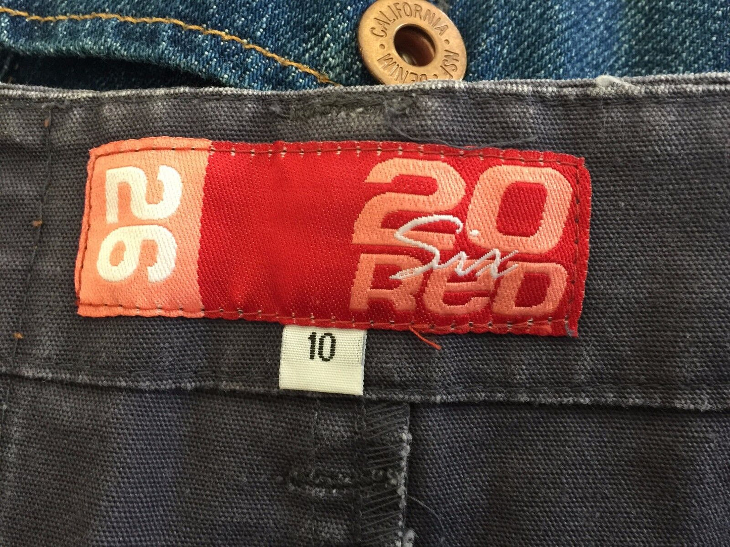 20SixRED Denim Skirt Grey Straight Ladies Size 10 Great Retro Jeans