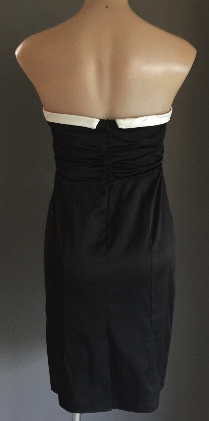 LILY WHYT  Strapless Dress Pencil Black White Size 8 10 Races Party Cocktail NEW