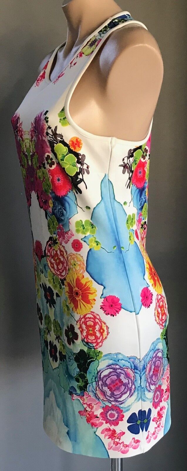 LYLA & CO Bodycon Dress Racer Back Stretch Floral Print Size 14 NEW