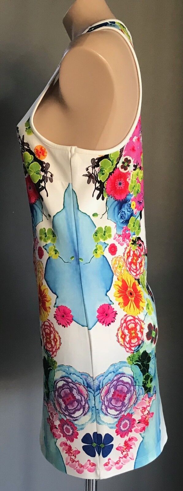 LYLA & CO Bodycon Dress Racer Back Stretch Floral Print Size 14 NEW