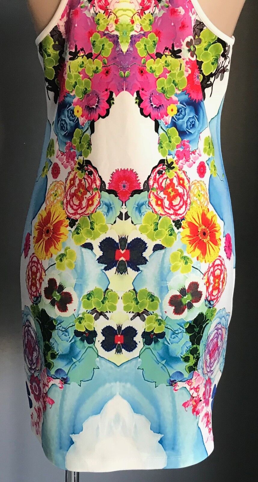 LYLA & CO Bodycon Dress Racer Back Stretch Floral Print Size 14 NEW