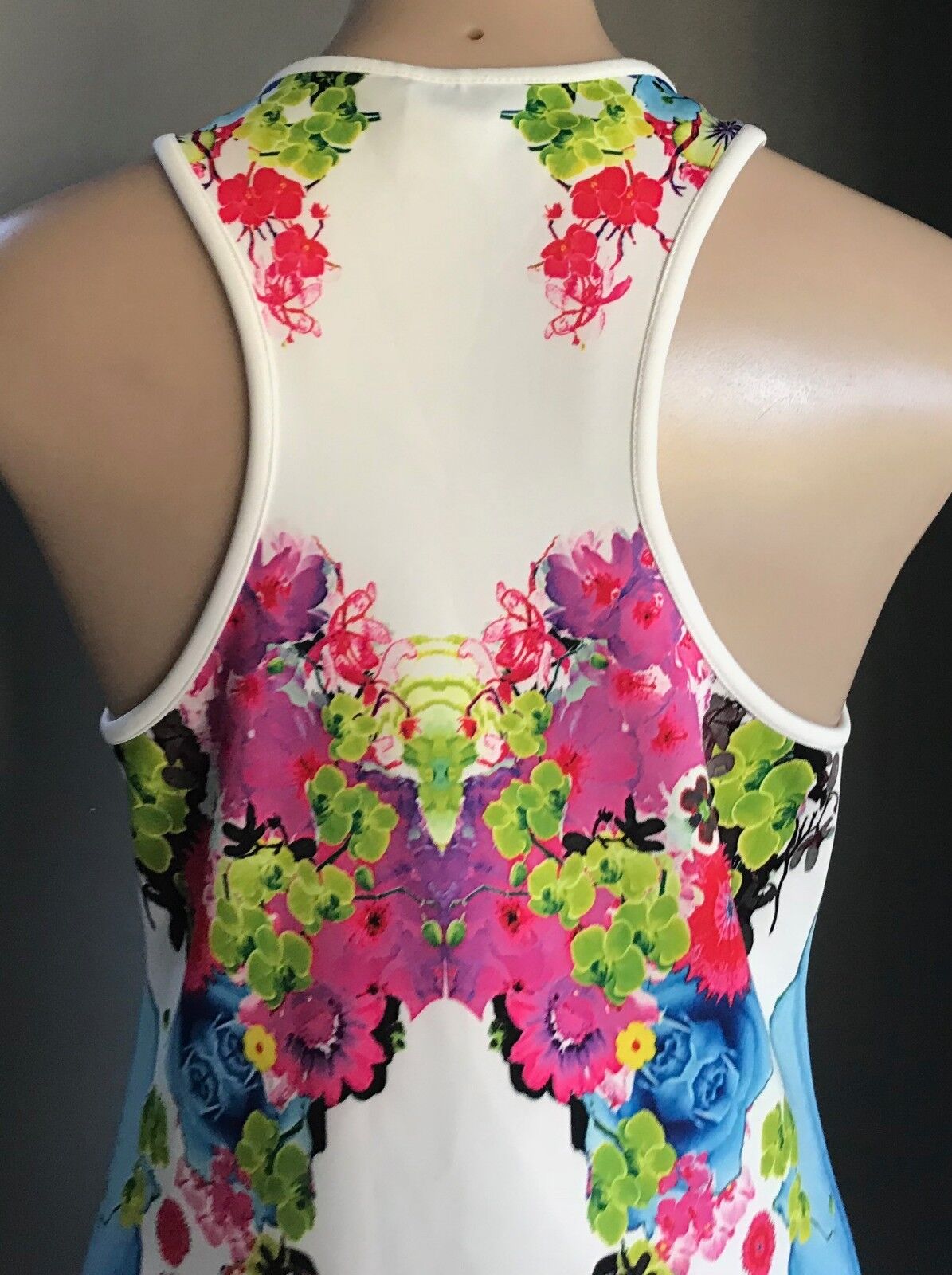 LYLA & CO Bodycon Dress Racer Back Stretch Floral Print Size 14 NEW