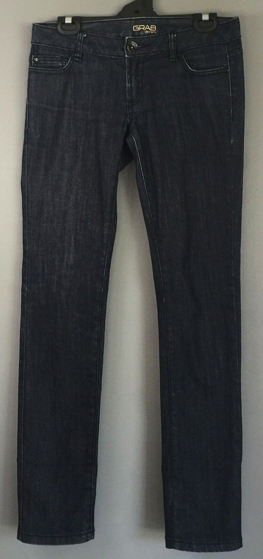 GRAB DENIM Jeans "Darwin Low Rise Skinny" Blue Denim Ladies 28cm Size 10 Jeans