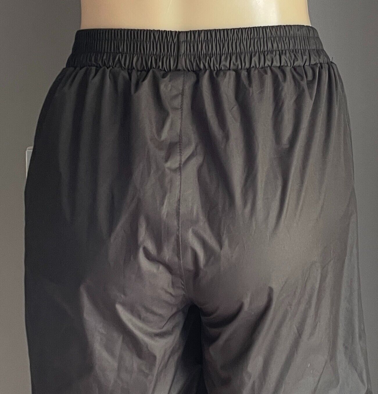 CRANE PERFORMANCE Black Unisex Packable Rain Pants Size S Elastic Waist & Cuffs