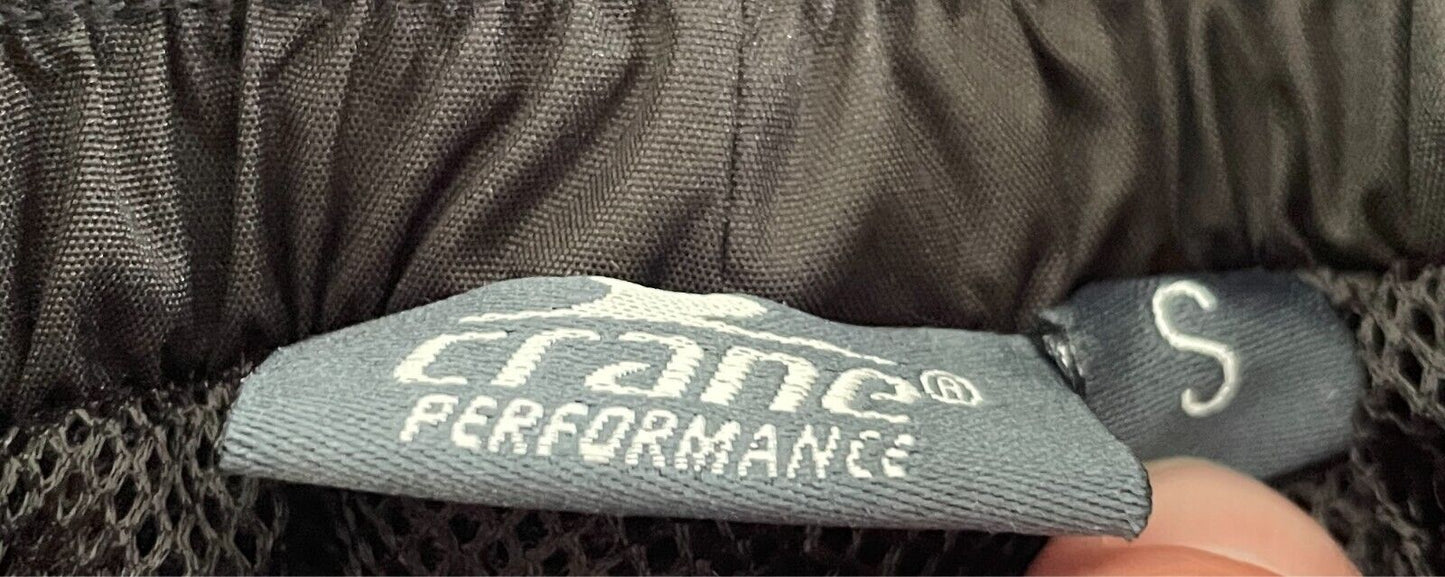 CRANE PERFORMANCE Black Unisex Packable Rain Pants Size S Elastic Waist & Cuffs