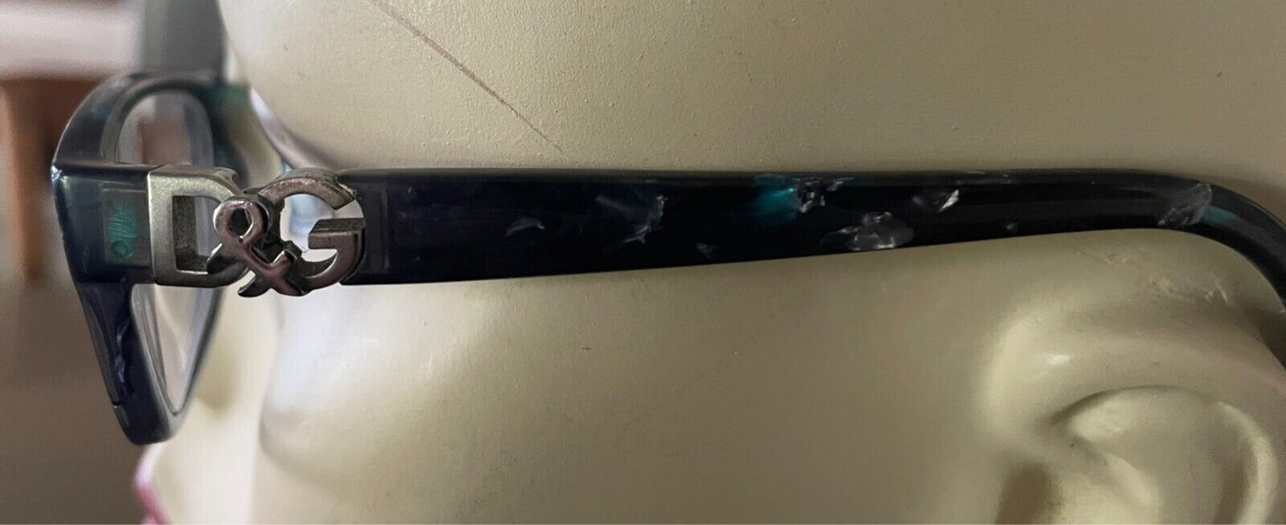 DOLCE & GABBANA Eyeglasses Frame Only DG3147P 2551 Blue Crystal Marble 53-16-135