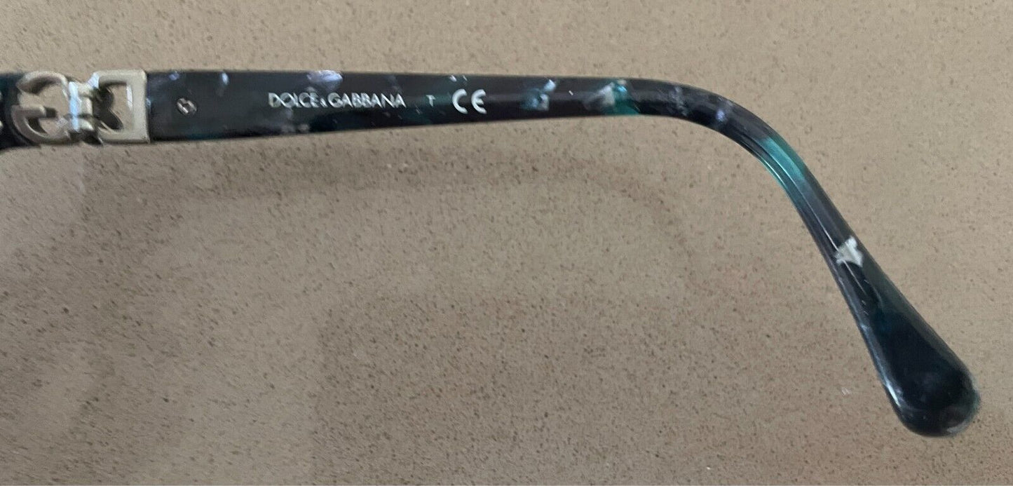 DOLCE & GABBANA Eyeglasses Frame Only DG3147P 2551 Blue Crystal Marble 53-16-135