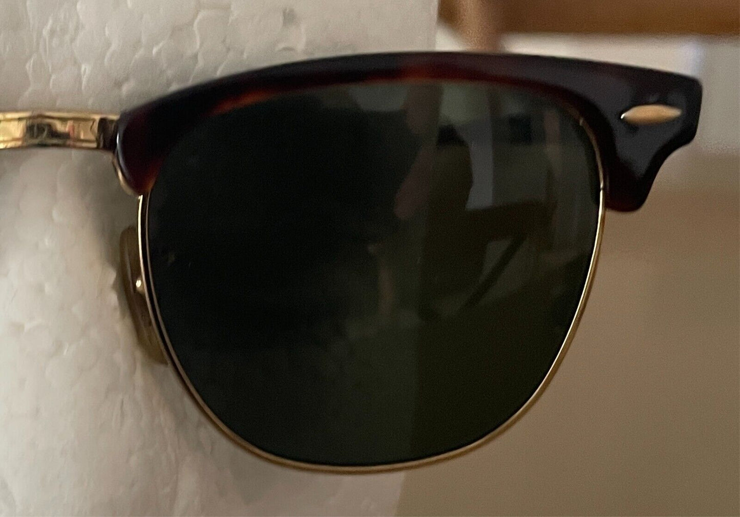 RAY-BAN Clubmaster RB3016 Tortoise Frame Polarised Green Lens  Classic + Case