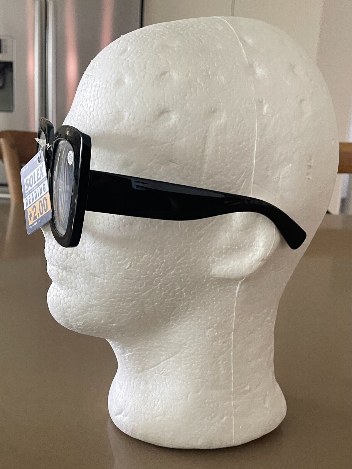 SOLEX Ready Made Readers Oversized Square Black Frame +2.00 Unisex Adults - NWT!