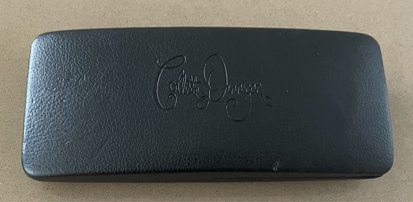 COLLETTE DINNIGAN Empty Glasses Case Black Eye Glasses Spectacles Hard Cover