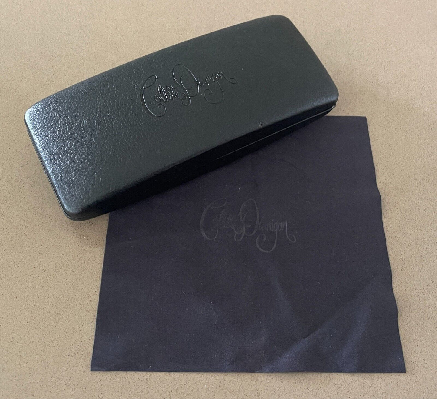 COLLETTE DINNIGAN Empty Glasses Case Black Eye Glasses Spectacles Hard Cover