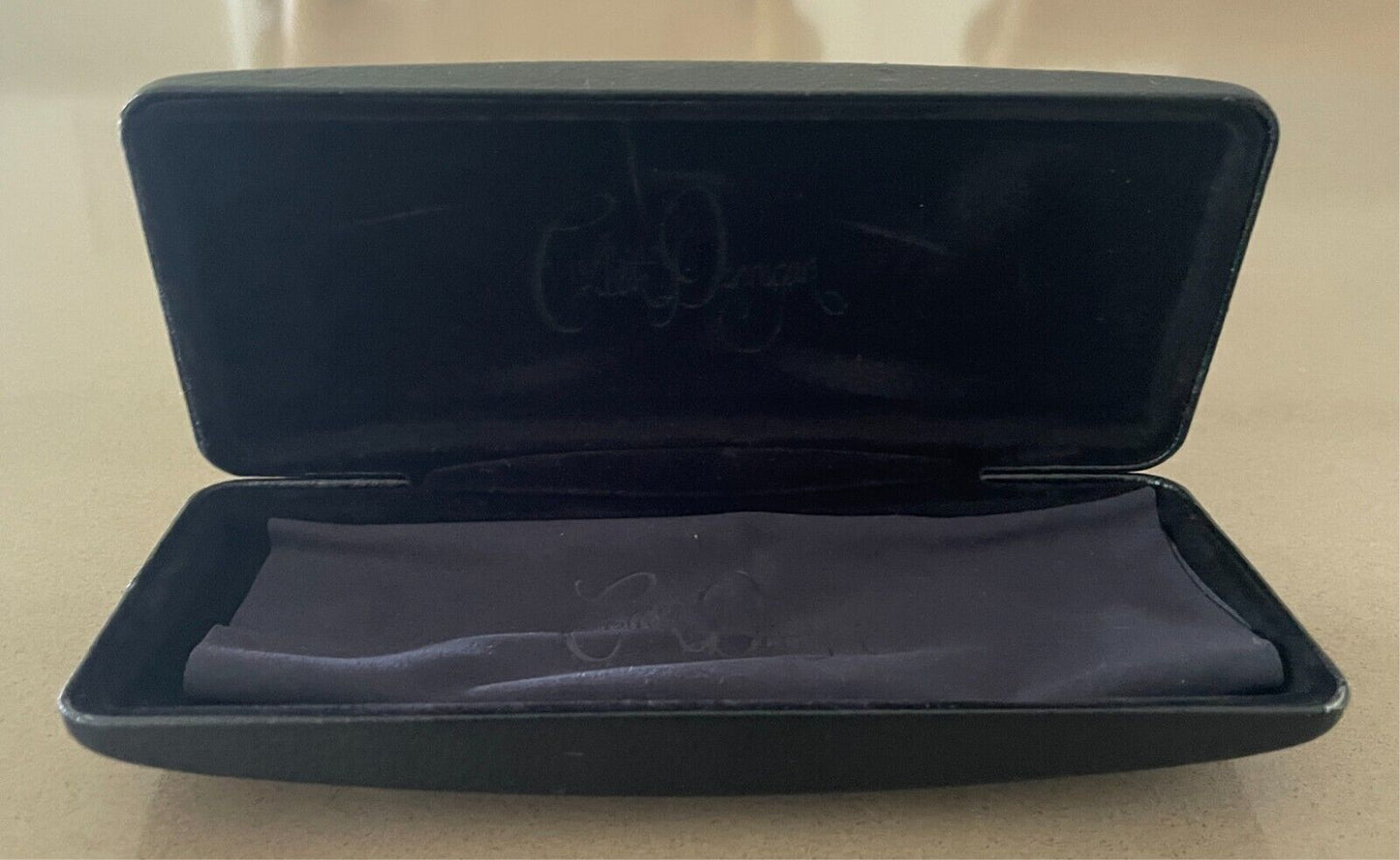 COLLETTE DINNIGAN Empty Glasses Case Black Eye Glasses Spectacles Hard Cover