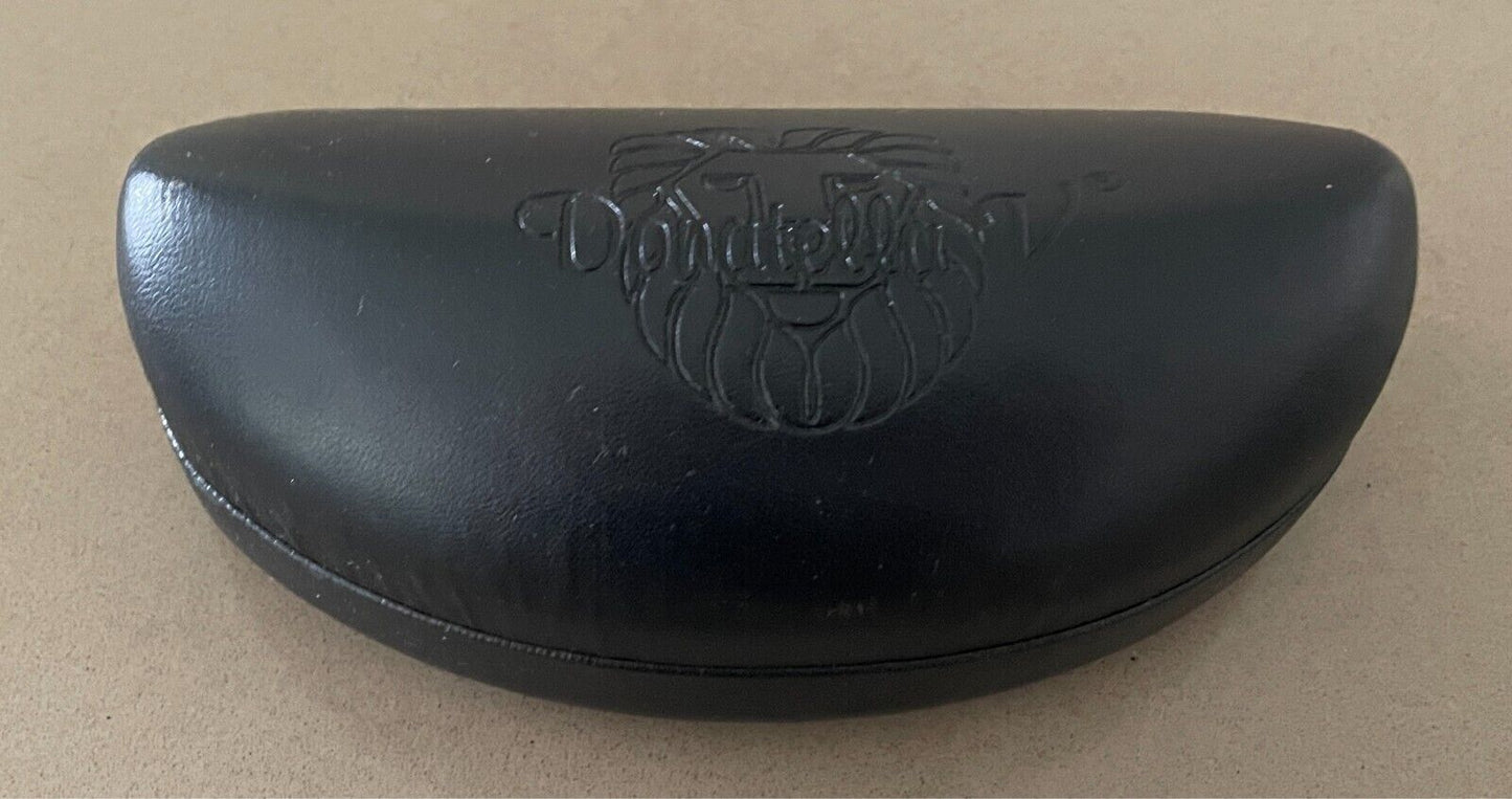 DONATELLA V VERSACE Sun Glass Case Black Eye Glasses Black Hard Clamshell EMPTY