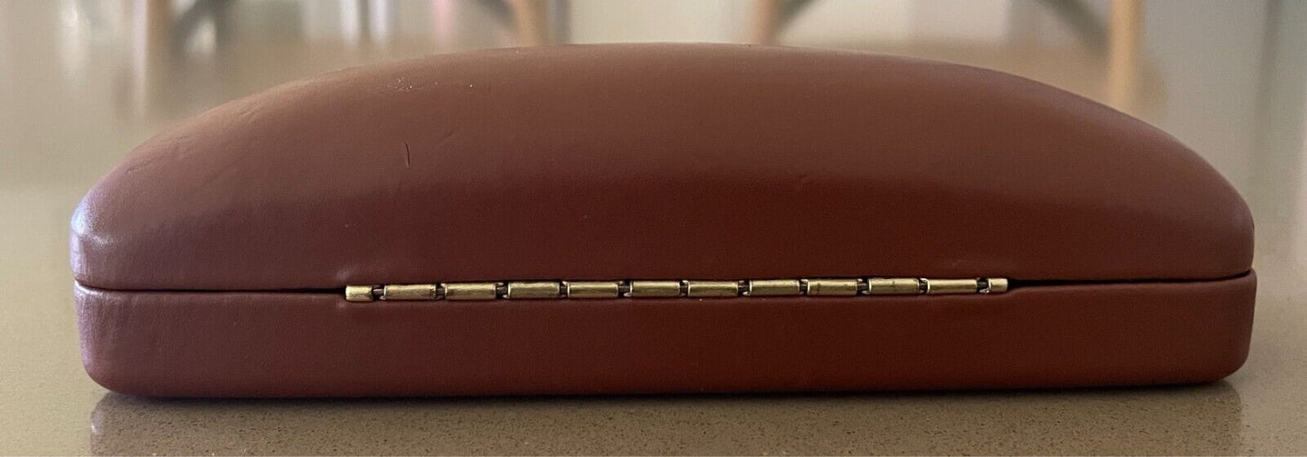 LONGCHAMP PARIS Empty Sunglass Case Tan Eye Glasses Hard Cover Case ONLY