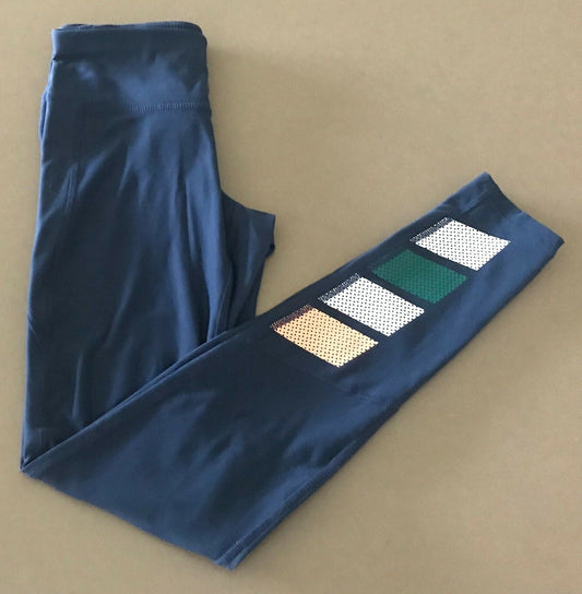 ACTIVE & CO Leggings Blue Full Length Athletic Gym Sport Yoga Size 8 Activewear