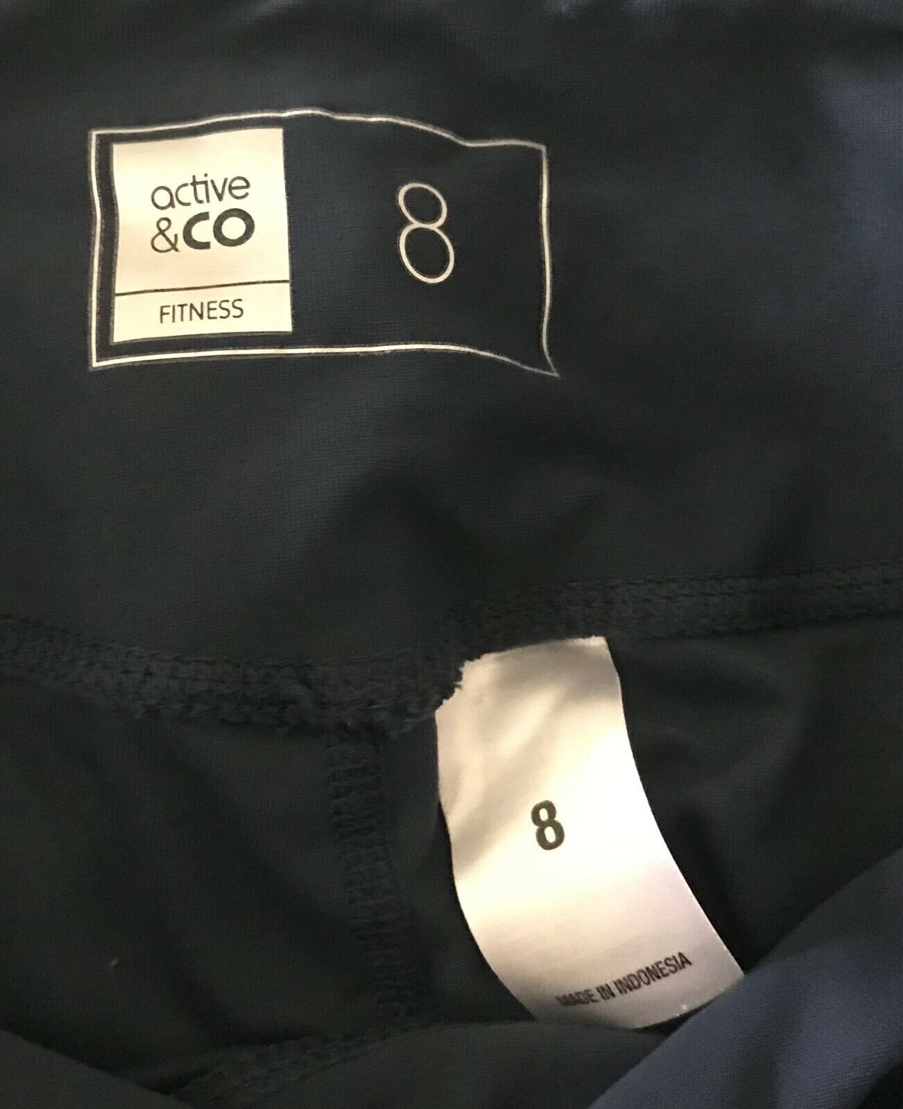 ACTIVE & CO Leggings Blue Full Length Athletic Gym Sport Yoga Size 8 Activewear