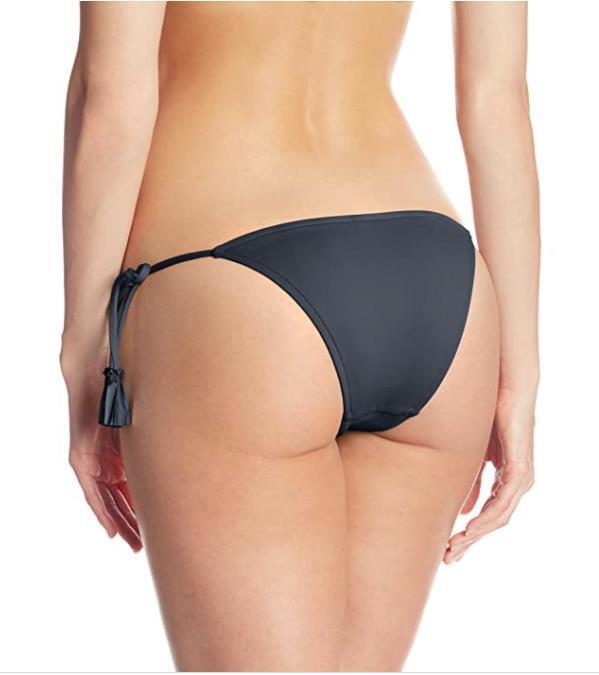 SEAFOLLY Bikini Bottom Black Brazilian Side Tie Tassels Pants ONLY Size 10 Swim