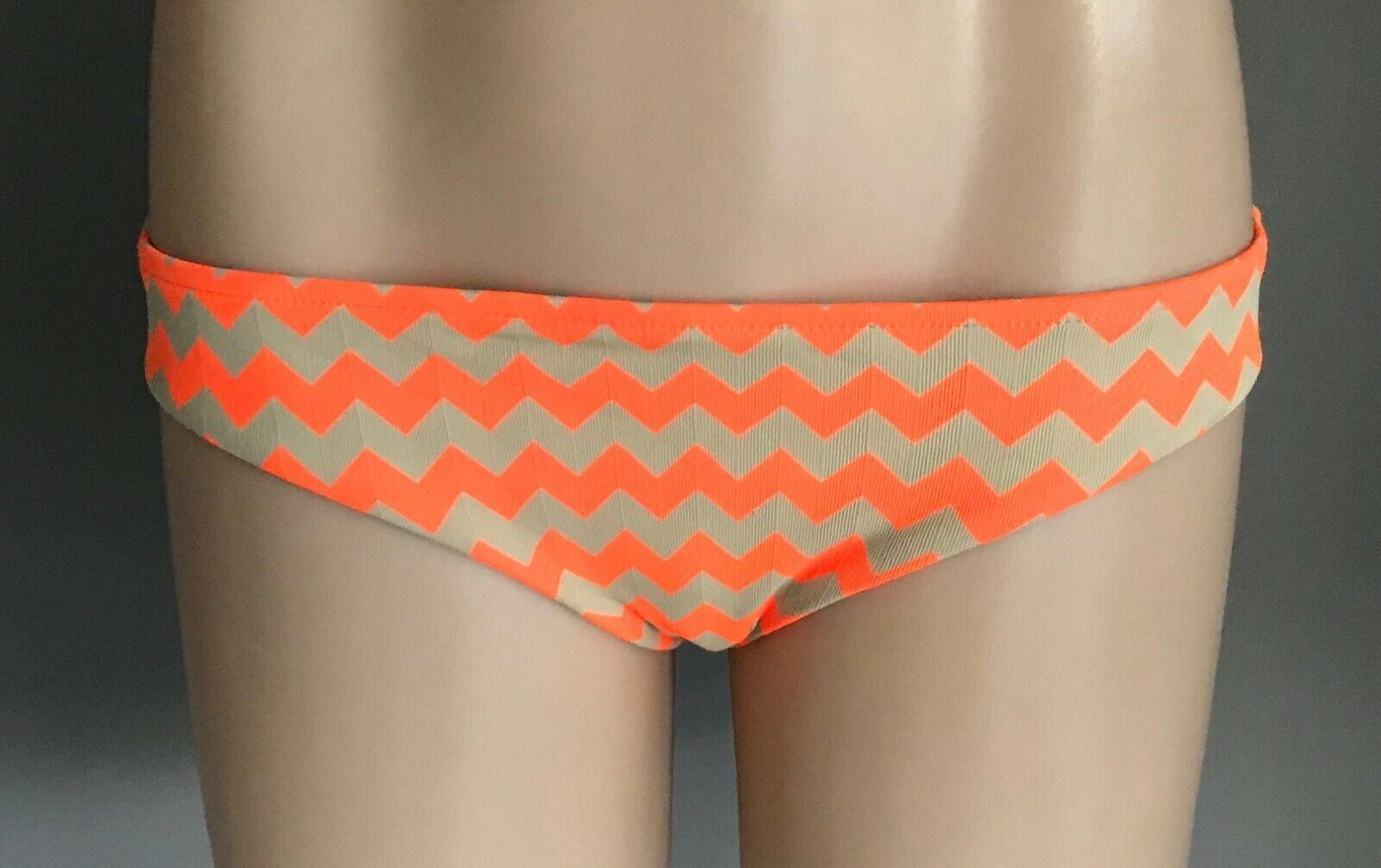SEAFOLLY Bikini Bottoms Fluoro Orange Mod Club Zig Zag Pants ONLY Size 10 NEW