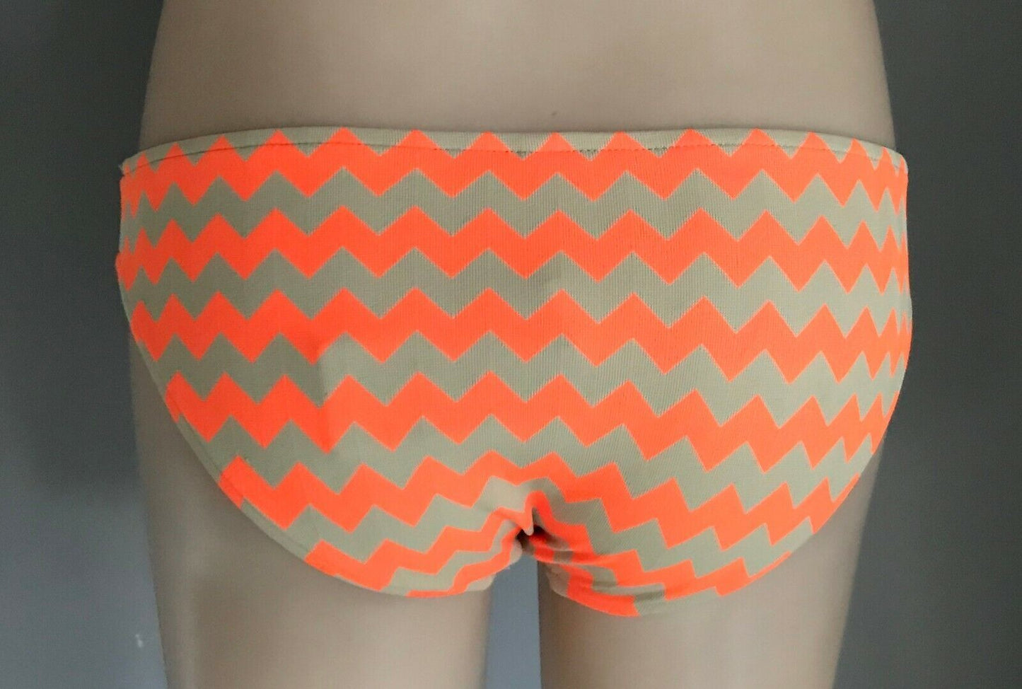 SEAFOLLY Bikini Bottoms Fluoro Orange Mod Club Zig Zag Pants ONLY Size 10 NEW