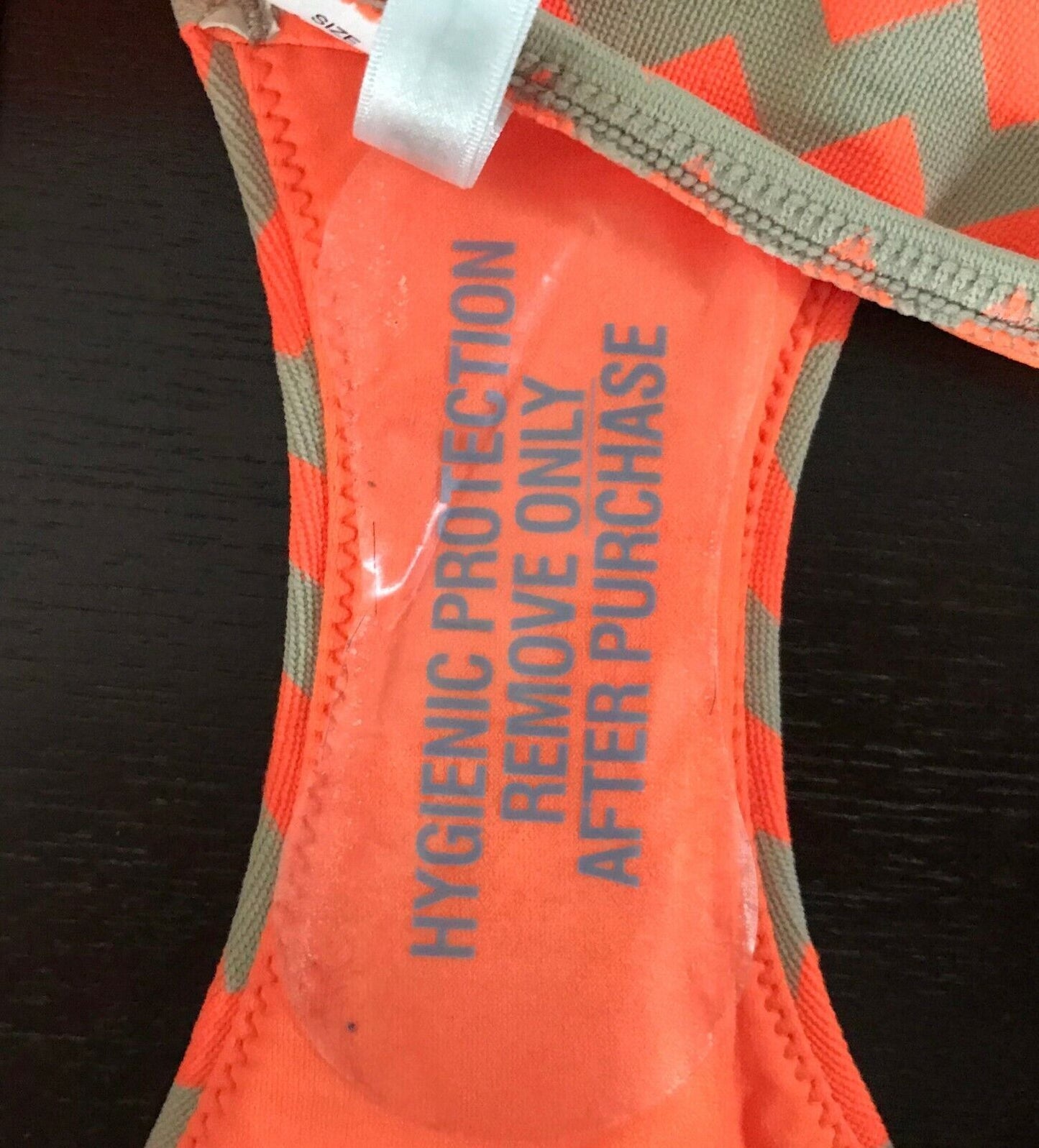 SEAFOLLY Bikini Bottoms Fluoro Orange Mod Club Zig Zag Pants ONLY Size 10 NEW