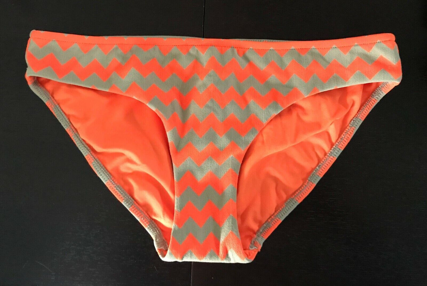 SEAFOLLY Bikini Bottoms Fluoro Orange Mod Club Zig Zag Pants ONLY Size 10 NEW