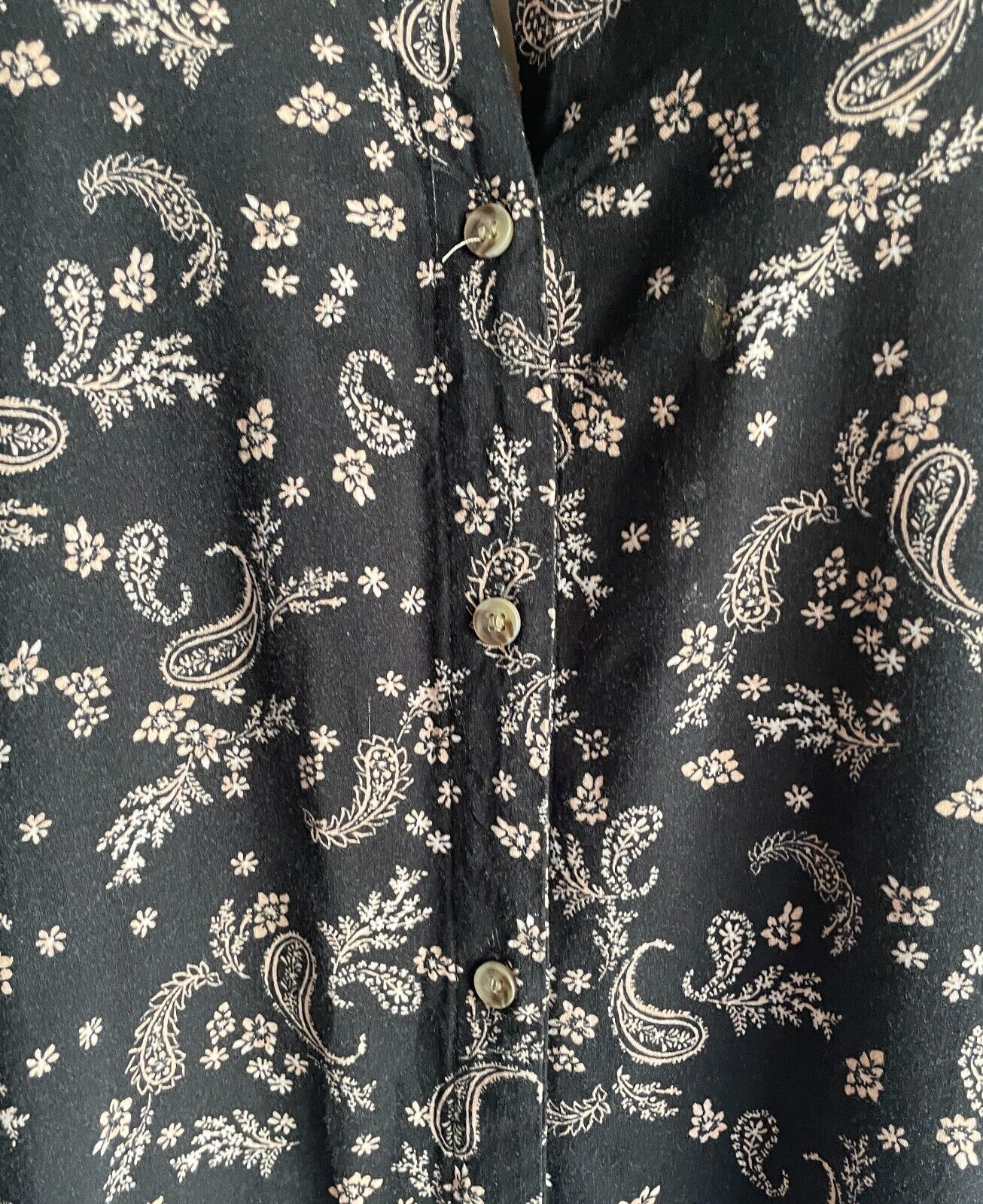 BEME Blouse Black Blush Pink Paisley Adjust Sleeve Hi Low Hem Top Plus Size 20